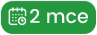 Ikona z kalendarzem, zegarem i napisem "2 mce" w białym obramowaniu na zielonym tle.