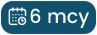 Ikona z kalendarzem, zegarem i napisem "6 mcy" w białym obramowaniu.